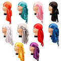 Men's Silky Durags Bandanas Turban hat Wigs Doo Men Satin Durag Biker